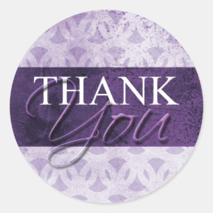 Lavender Thank You Envelope Label Seal Stickers