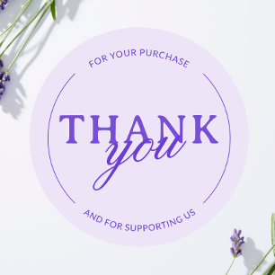 Lavender Thank you Feminine Minimalist Sticker