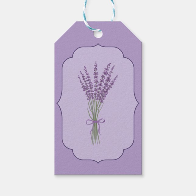 Lavender Thank You Wedding Gift Tags (Front)