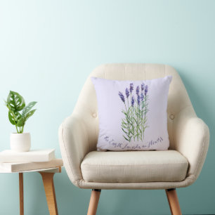 Lavender, The earth laughs in flowers Cushion