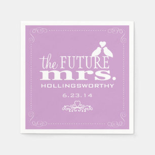 Lavender The Future Mrs Bridal Shower Napkin