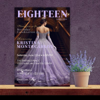 Lavender Themed Eighteenth Birthday Magazine Style