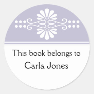 Lavender This Book Belongs To Labels