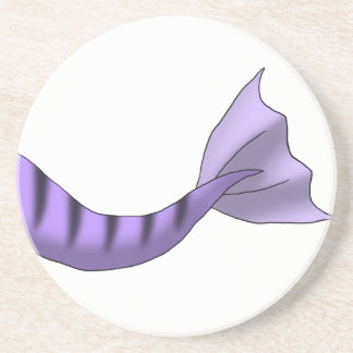 Lavender Tiger Mermaid Tail Coaster