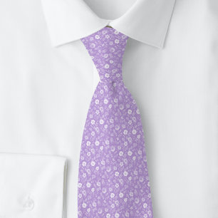 Lavender Tiny Flowers Tie