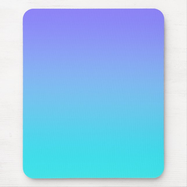 Lavender to Aqua Teal Gradient Mouse Pad (Front)