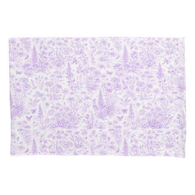 Lavender Toile Pillowcase (Front)