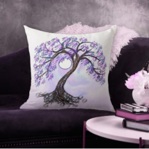 Lavender Tree of Life Cushion
