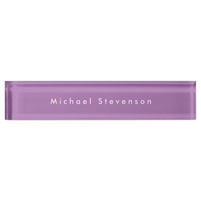 Lavender Trendy Modern Professional Nameplate (Front)