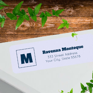 Lavender Trendy Personalised Monogram Letter Name