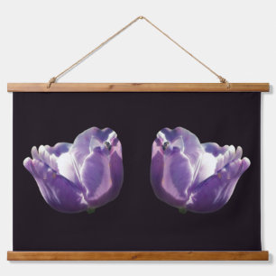 Lavender Tulip Twins Floral Art Hanging Tapestry