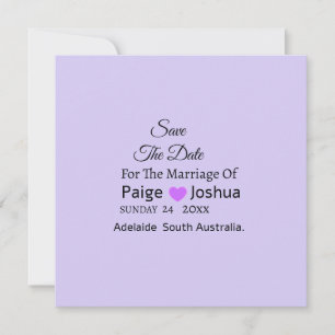 Lavender Twist Modern Typography Wedding Invitation