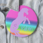 Lavender Unicorn Silhouette (rainbow/personalise)