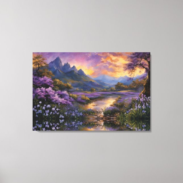 Lavender Valley at Dawn  Canvas Print (Front)