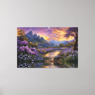 Lavender Valley at Dawn  Canvas Print