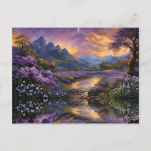 Lavender Valley at Dawn Postcard