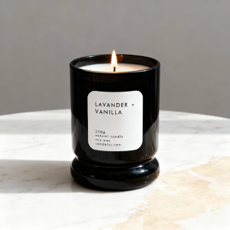 Lavender Vanilla Custom Candle Label Sticker 
