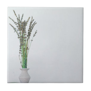 Lavender Vase Minimalism  Tile