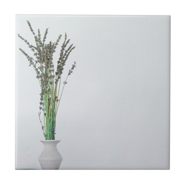 Lavender Vase Minimalism  Tile (Front)