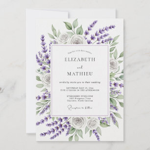 Lavender Verdant Spring Wedding Invitation