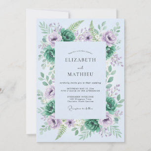 Lavender Verdant Woodland Wedding Invitation