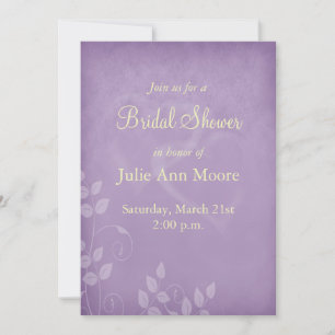 Lavender Vintage Bridal Shower Invitation