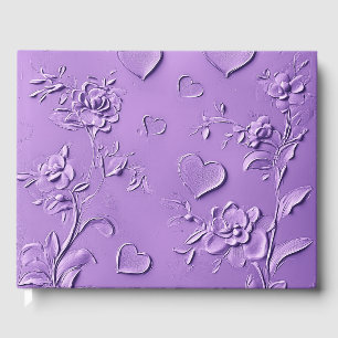Lavender Vintage Lithograph #1 Digital Art Guest Book