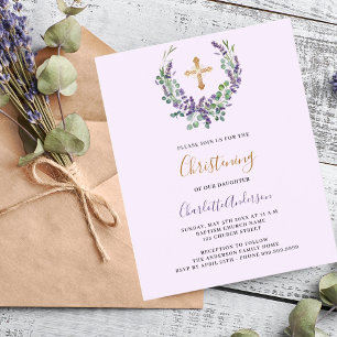 Lavender violet floral girl budget Christening