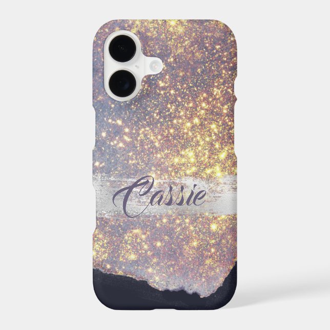 Lavender Violet Gold Star Swatch (Back)