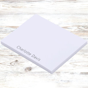 Lavender violet name post-it notes
