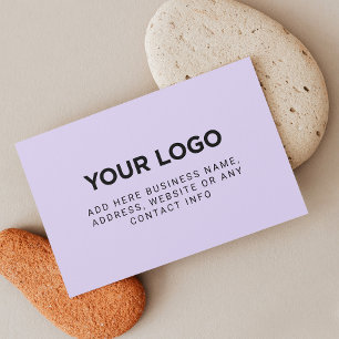 Lavender Violet Simple Company Logo Business Card