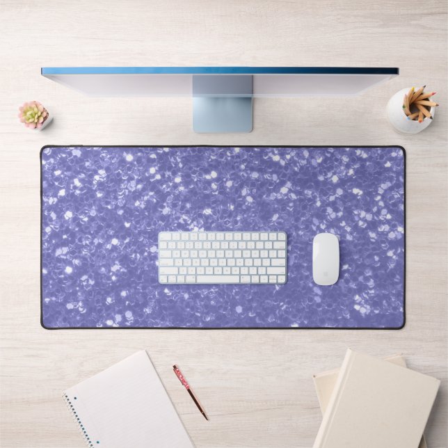 Lavender violet sparkles glitter bling desk mat (Office 1)