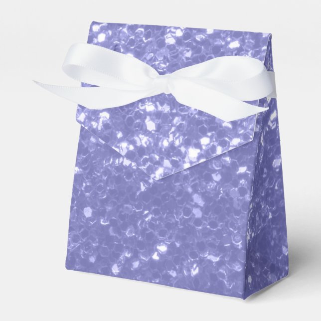 Lavender violet sparkles glitter bling  favour box (Front Side)
