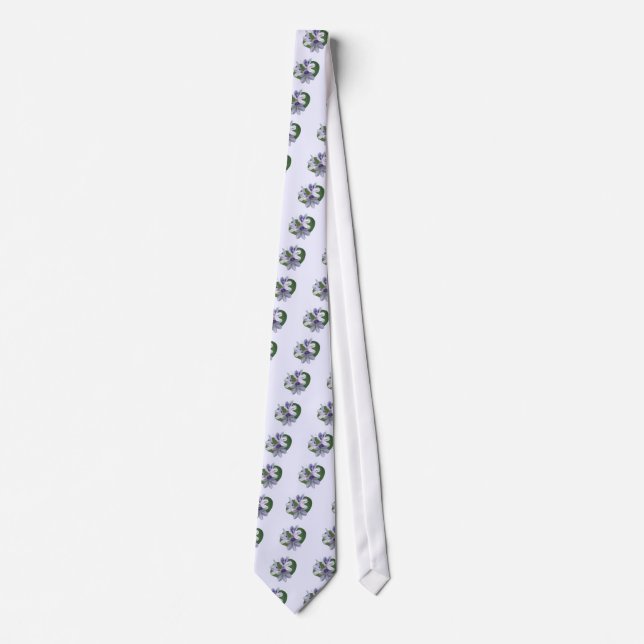 Lavender Water Lilies Tie (Front)