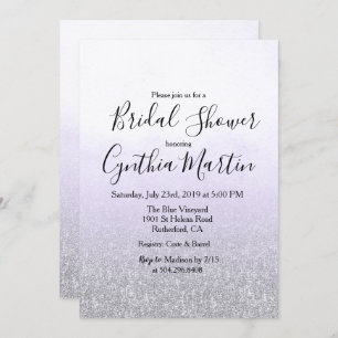 Lavender Watercolor Bridal Shower Invitation