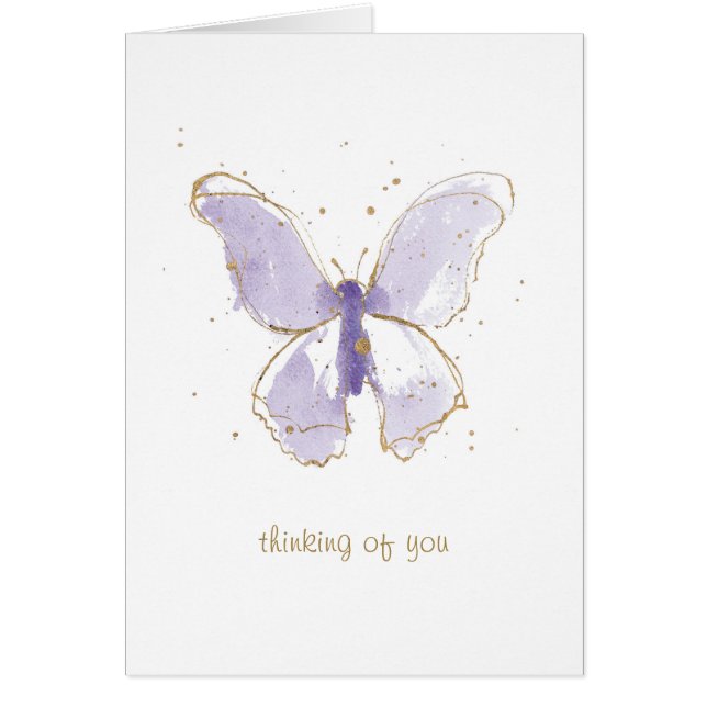 Lavender Watercolor Butterfly (Front)