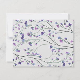 Lavender Watercolor Custom Personal Stationery Card