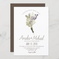 Lavender Watercolor Eco Friendly Rustic Wedding