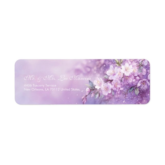 Lavender Watercolor Ethereal Cherry Blossom (Front)
