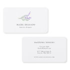 Lavender Watercolor Floral Business Card