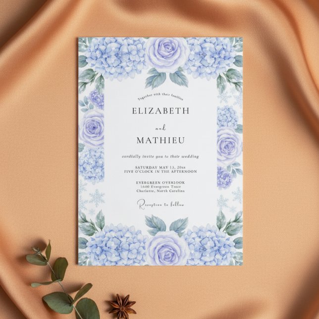 Lavender Watercolor Floral Romance Wedding Invitation (Creator Uploaded)
