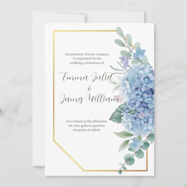 Lavender Watercolor Lilacs Wedding Invitation (Front)