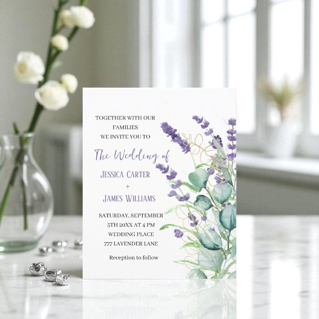 Lavender Watercolor Rustic Eucalyptus Wedding (Creator Uploaded)
