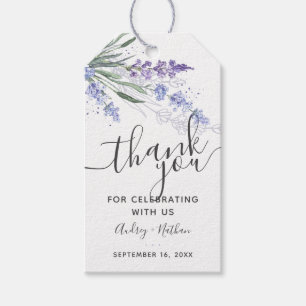 Lavender Watercolor Thank You Favour Gift Tags