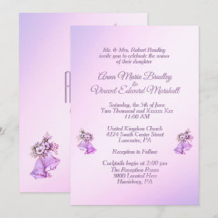 Lavender Wedding Bells Invitation