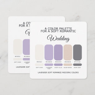 Lavender Wedding Colour Palette Card