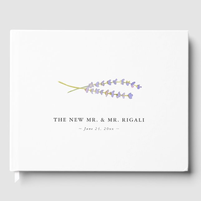 Lavender Wedding Guest Book Ideas (Front)