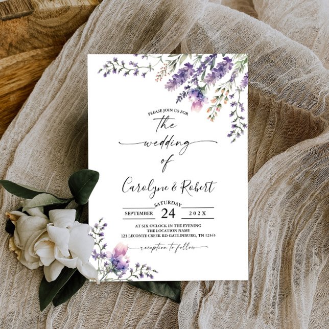 Lavender wedding invitation (Lavender wedding invitation)