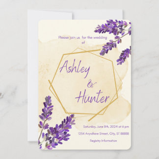 Lavender Wedding invitation