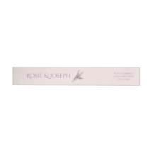Lavender Wedding Invitation wrap around label